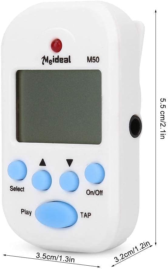 Meideal M50 Electronic Mini Digital Beat High X X Universal for Musical 5 Colors Available Metronome, Tempo, 30-280 Bpm, 0-9 Values, Volume, Clip-on,