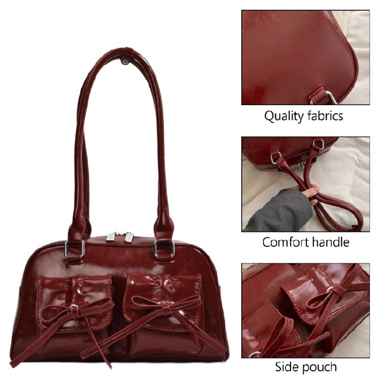 Shoulder Bags for Girl Women Solid Color Handbag Underarm Bag