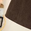 2026 Autumn/Winter Plus Size Corduroy High Waist A-line Black Short Skirt