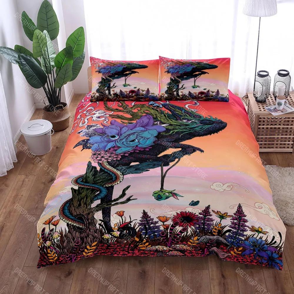 Színes Kaméleon Paplanhuzat Szett King Queen Double Full Twin Single Méret Ágynemű Szett 140x200cm