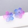 50 Multicolor Transparent Gradient Cherry Blossom Petal Charms for DIY Jewelry