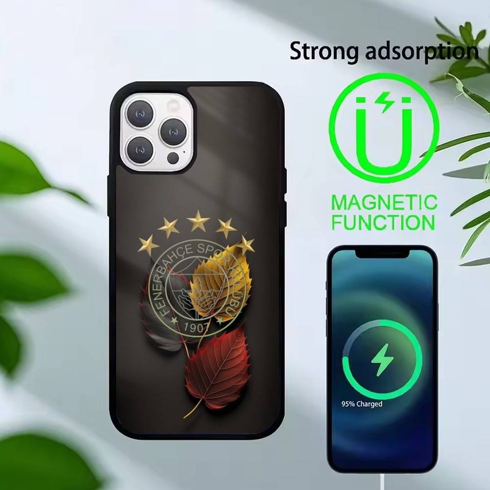 

Крутой чехол для телефона с узором L-Турция Фенербахче для iPhone 17,16,15,14,13, Pro, Max, Plus, Магнитный для беспроводной зарядки Magsafe iPhone17Promax