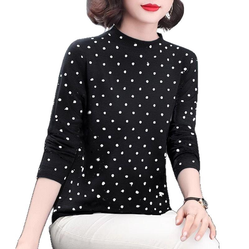Women S Plus Size Long Sleeve Thermal T Shirt For Middle Aged Mom Warm Casual