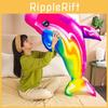 Rainbow Printed Colorful Dolphin Plush Toy Cute Aquarium Amusement Souvenir Park
