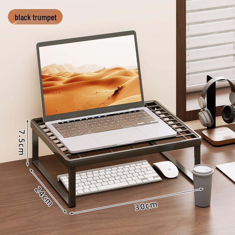 Iron Art Desktop Laptop Stand with Cooling Base and Monitor Bracket