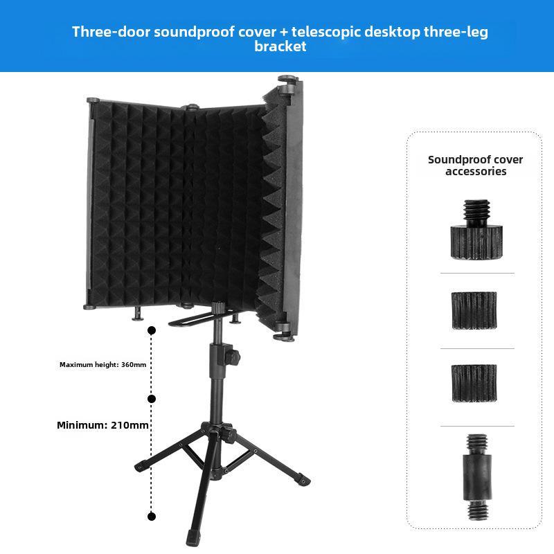 Soundproof Microphone Cover: Noise-Reducing Folding Windscreen for Studio Recording