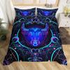 Gemini King Queen Duvet Cover Constellation Horoscope Comforter Cover Astrology Galaxy Bedding Set Star Polyester Quilt Cover