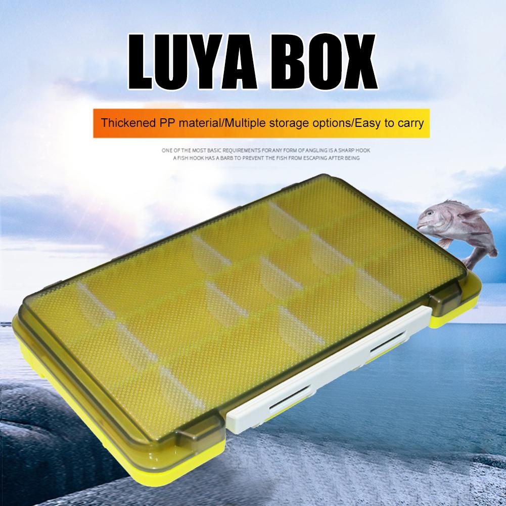 Small Fishing Lure Boxes Tackle Box Waterproof Double Sided Fish Tools Storage Case Compartments Container Baits Gear Organizer