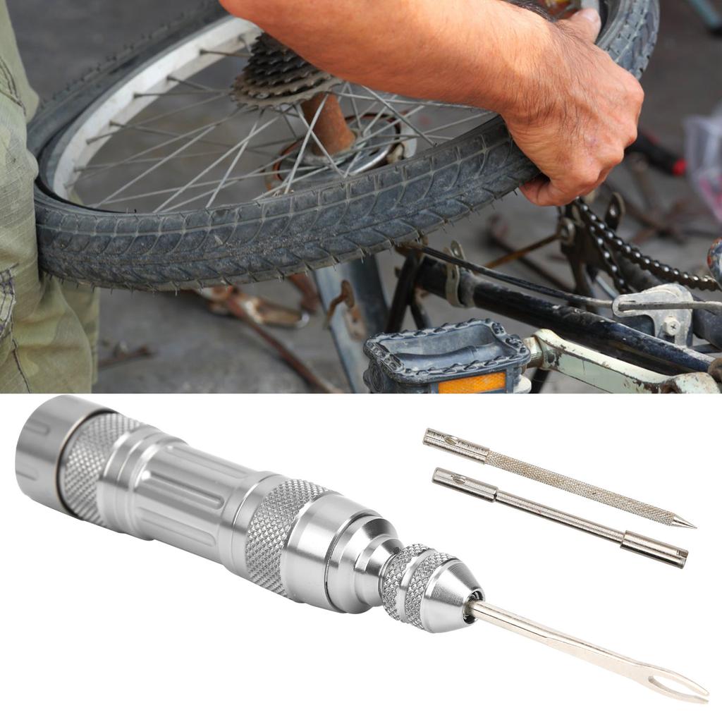 Portable Mountain Bike Aluminium Alloy Tyre Repair Tool Vacuum Adhesive Tape Grinding Rod