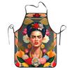 Umění F-Frida K-Kahlo Zástěra Kuchyně Vaření Pečení Domácí Úklid Malování Zástěry Kavárna Vtipná Zástěra Šéfkuchař