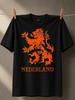 Nederland Orange Lion With Distressed Texture And Bold Country Name Sporty Patriotic Graphic Style Unisex All TShirt