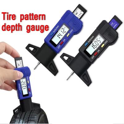 Digital Car Tyre Tire Tread Depth Gauge Meter Measurer Tool Caliper Thickness Gauges Tread Brake Pad Shoe Tire Monitoring System
