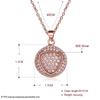 AIKS Jewelry Brand Popular Simple Pendant Necklace for Women, Silver 925, Pink Gold 18k, Round, Triangle, Cubic Zirconia