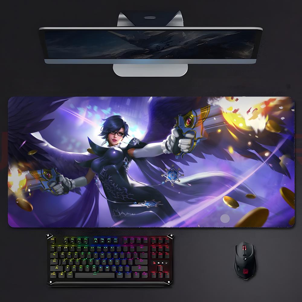 Cool Action Game Bbayonetta Mouse Pad Mousepad Large Gaming Lockedge Thickened Pc Table Desk Mat