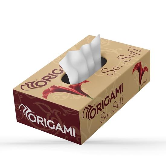 Origami 2 Ply Facial Tissue Box | Car Tissue - Pack of 3 (200 Pulls Per Box, 600 Sheets)