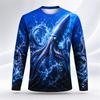 Whale Shark Ocean Pattern Men Long Sleeve Crew Neck T Shirt 3d Print Animal Graphic Top Casual Tee For Ocean Lovers Daily Street