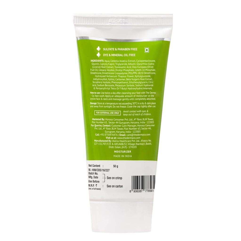 The Derma Co 5% Cica-Glow Daily Face Moisturizer 50 g | Hydrating Lotion for All Skin Types