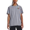 Under Armour Letter Print Training Short Sleeve T-Shirt Men Tops Gray 1381036-035