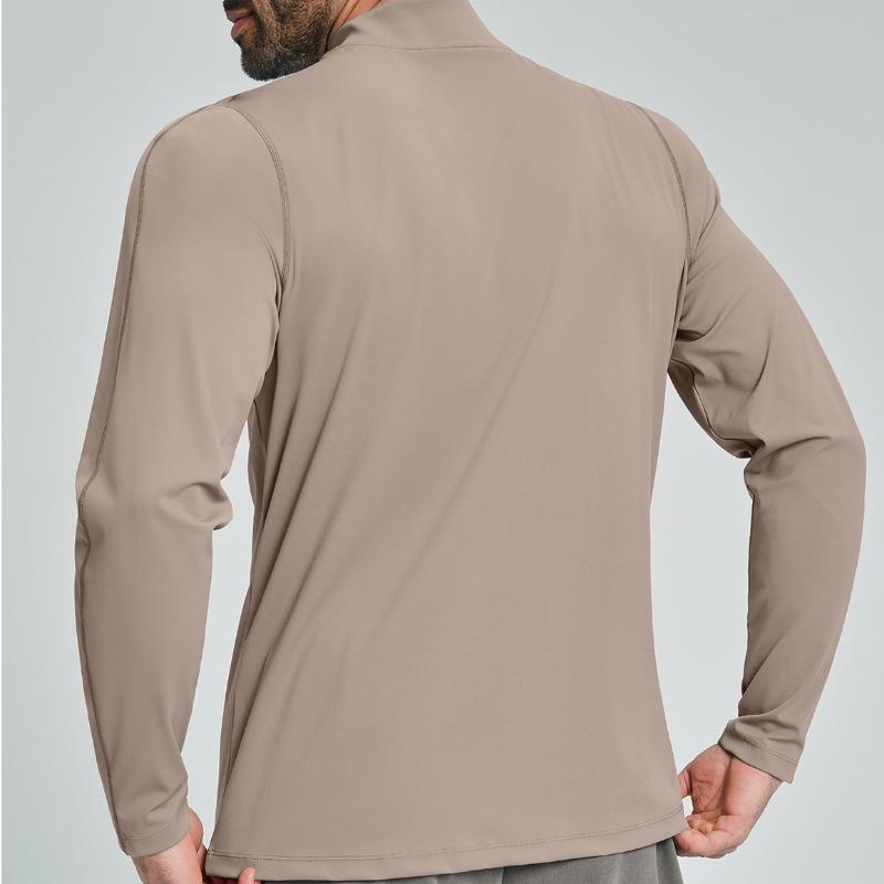 Men S Half Zip Long Sleeve Top For Sports Fitness Casual Hiking