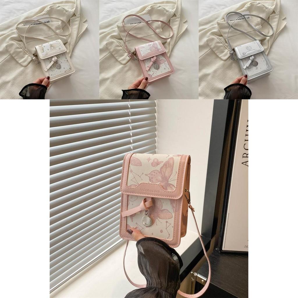Trendy Small Square Bag For Women Stylish Pu Shoulder Crossbody Handbag In Silver White Pink