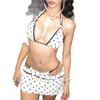 Women's Polka Dot Spicy Girl Bikini: Split Skirt Style, Sexy Tummy Coverage, Slimming, Vacation Beachwear
