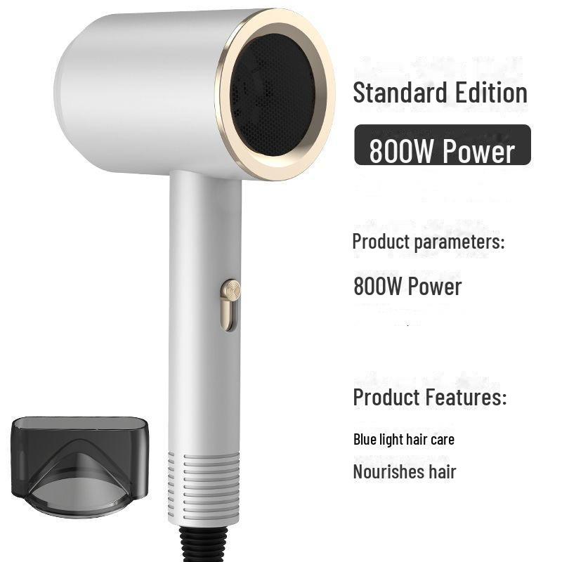 Vysoce výkonný vysoušeč vlasů s modrým světlem, horký/studený vítr, vhodný pro použití v domácnosti, salonu nebo na koleji.