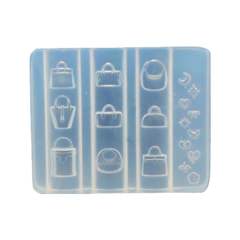

Silicone Nail Art Stamp Mold Handbag Shaped Manicure Mold for Professional Manicurists and Enthusiasts Jewelry Tool 1