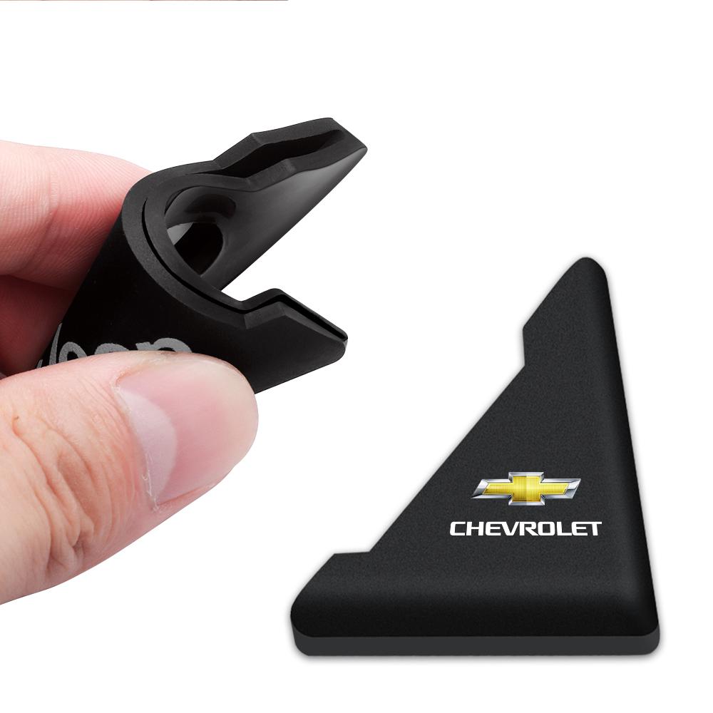 2pcs Silicone Car Door Corner Anti-Collision Protector Bumper Sticker For Chevrolet Silverado Trailblazer Suburban Traverse