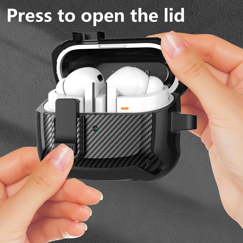 For Samsung Galaxy Buds 3 Pro/Buds 3/ buzz 3 Pro Case TPU+PC Material Shockproof Funda Sleeve With Hook Headphone Case
