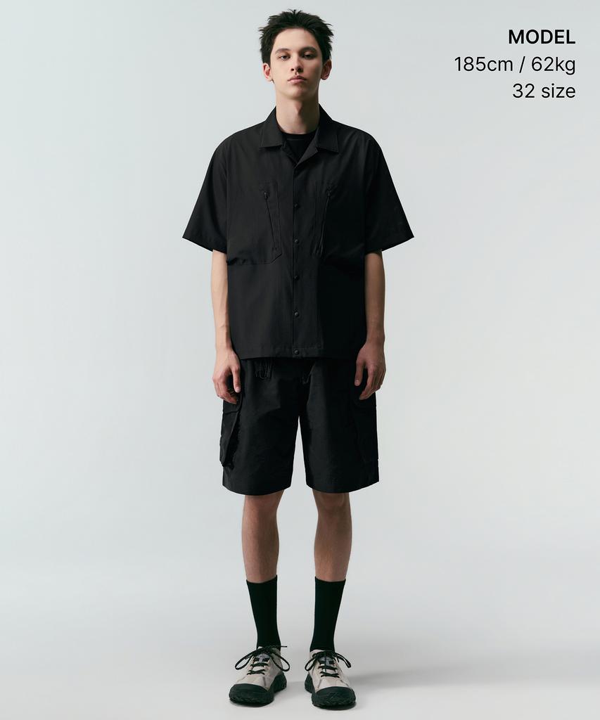 MUSINSA STANDARD [City Leisure] Np Belted Cargo Shorts [Black]