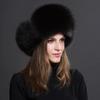 Women Natural Raccoon Fur Caps Ushanka Hats for Winter Thick Warm Ears Fashion Bomber Pom Pom Hat Lady Real Fox Fur Cap Pompon