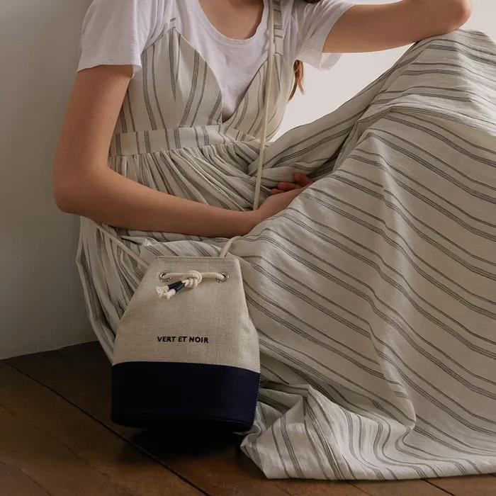 CORDE BUCKET BAG - NAVY