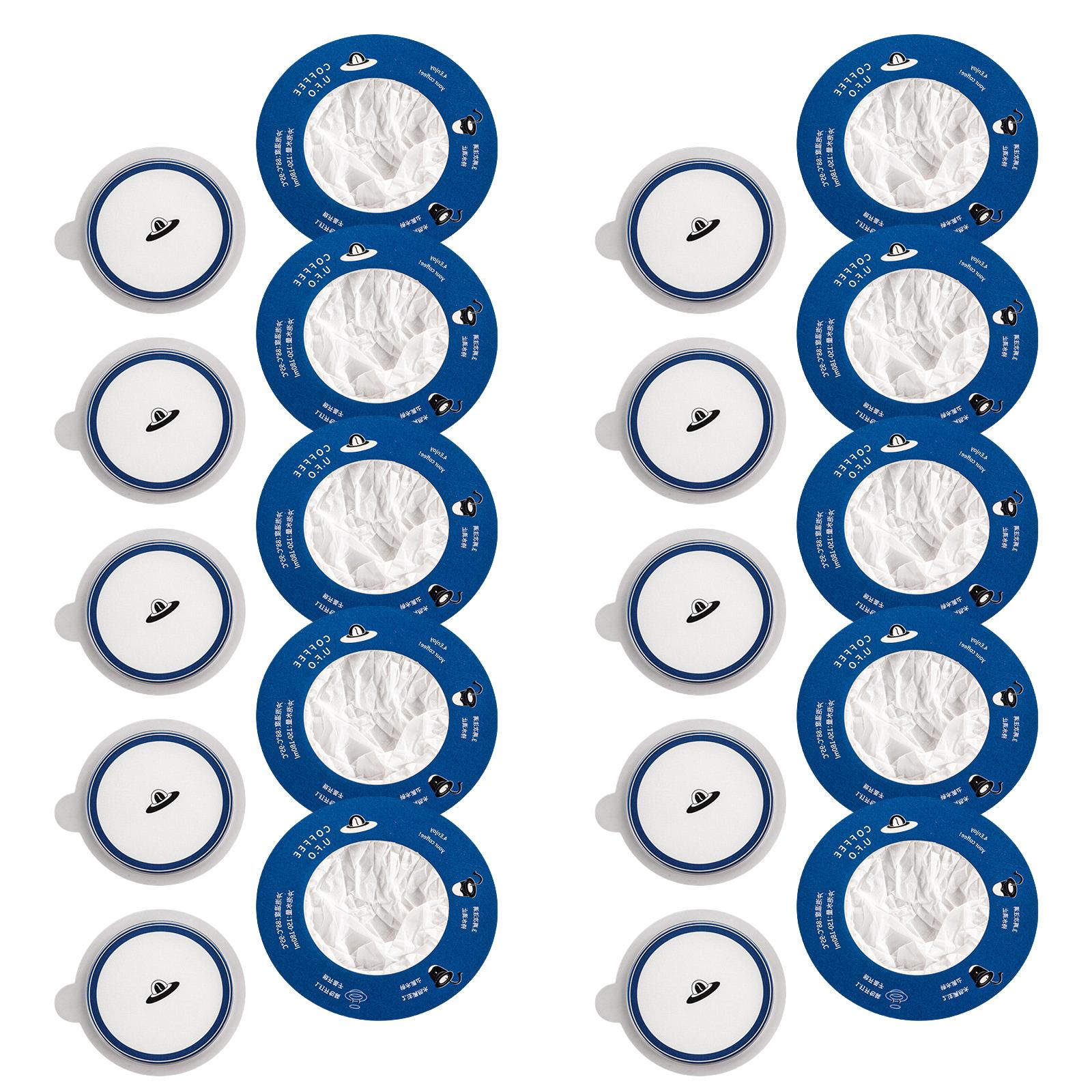 

10pcs Single Use Hanging Ear Coffee Filters Flying Saucer Shaped Filter Paper Portable Coffee Brewing Accessories