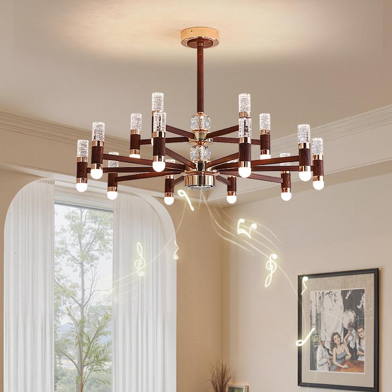 French Retro Branch Chandelier: Chinese Style Living Room & Hall Main Light for High-End, Horizontal Zhongshan Home Decor.