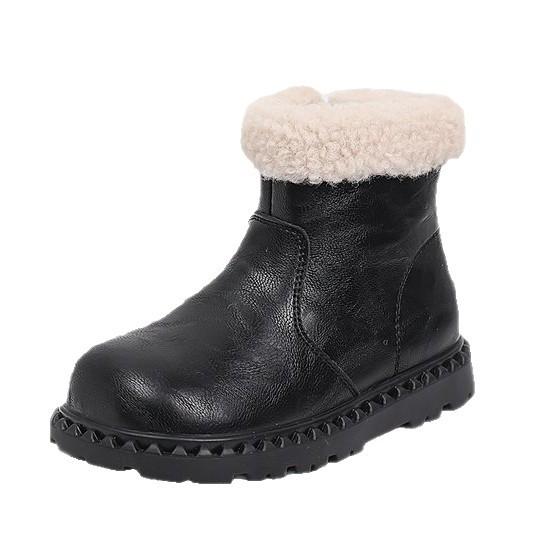 Girls shoes children's Martin short boots 2025 autumn and winter new velvet cotton shoes winter baby snow boots