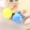 Cute Hairball Keychain PU Decoration Keyring Handbag Waist Pendant Key Chain Ornament Gifts Ring Decorative Accessory