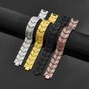 Cross Border Square Wide Version Magnetic Bracelet Men's Zinc Alloy Electroplating Suction Handmade Jewelry