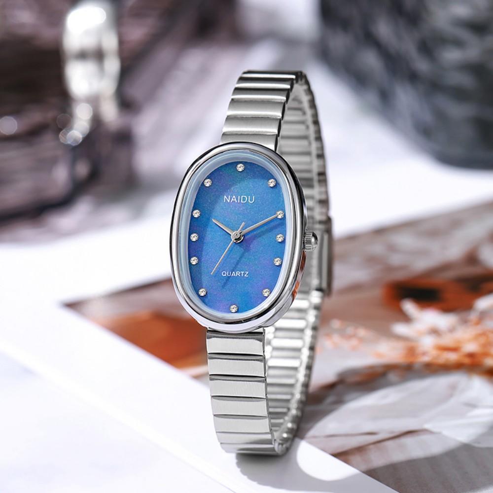 Minimalist Oval Quartz Watch Women Watch Fashion Steel Belt Quartz Casual Wristwatch Gifts Quartz Wristwatch