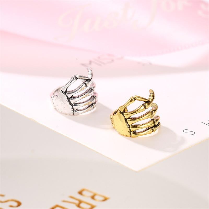 Vintage Punk Fashion Creative Skeleton Hand Ear Clip Earring For Women Men Trendy Party Jewelry Gift