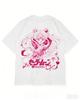 Klassisches Sailor Moon Usagi Tsukino Linienzeichnung Baumwolle YK Harajuku Stil Süß und Cool T-Shirt für Erwachsene und Kinder
