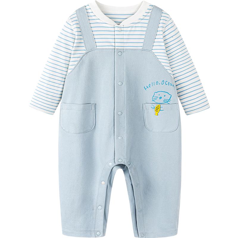 

Minibala Baby Faux Two-Piece Overalls Romper 80