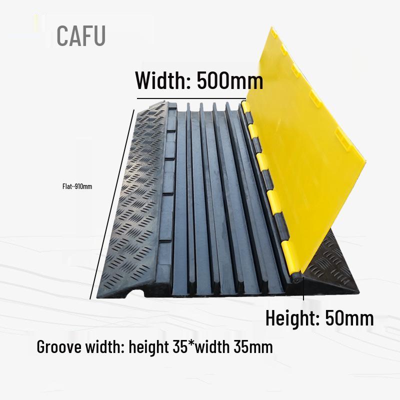 Five-Line Rubber PVC Speed Bump Cable Protector for Outdoor Use