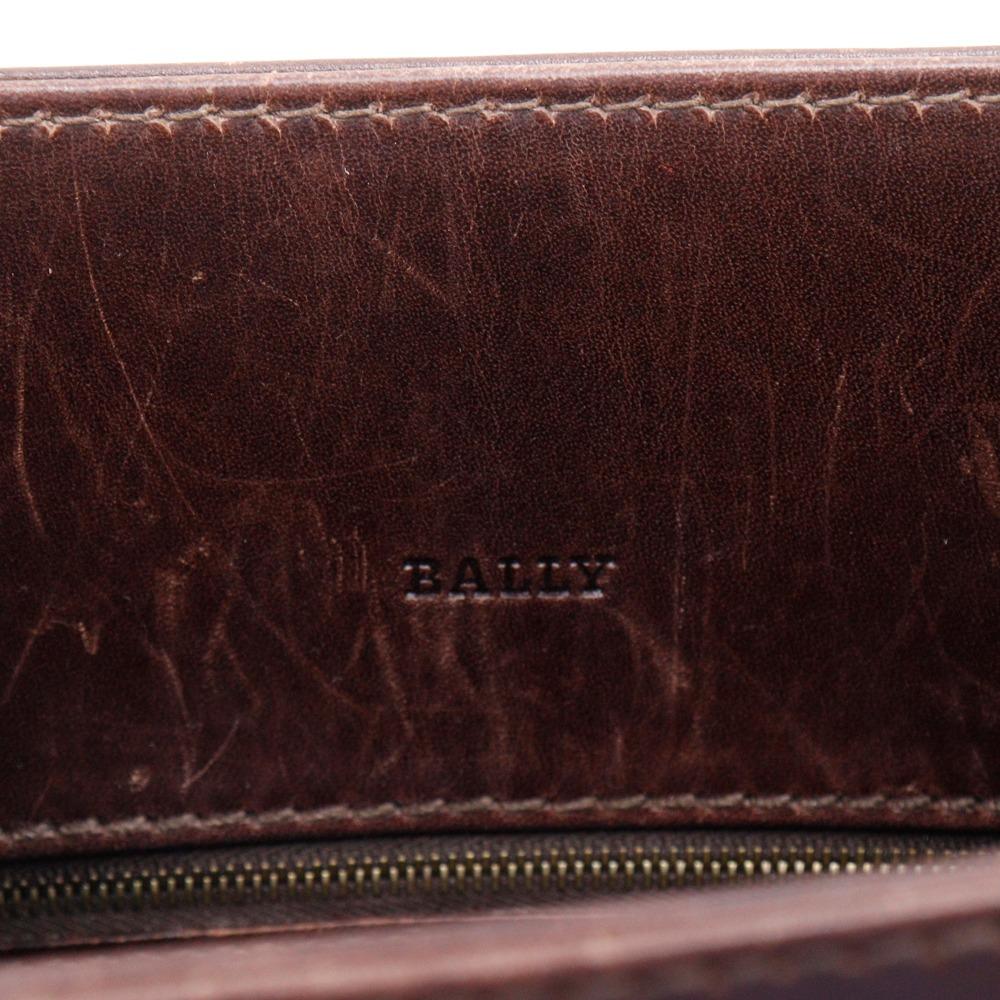 BALLY Tote Bag Brown leather Women Used
