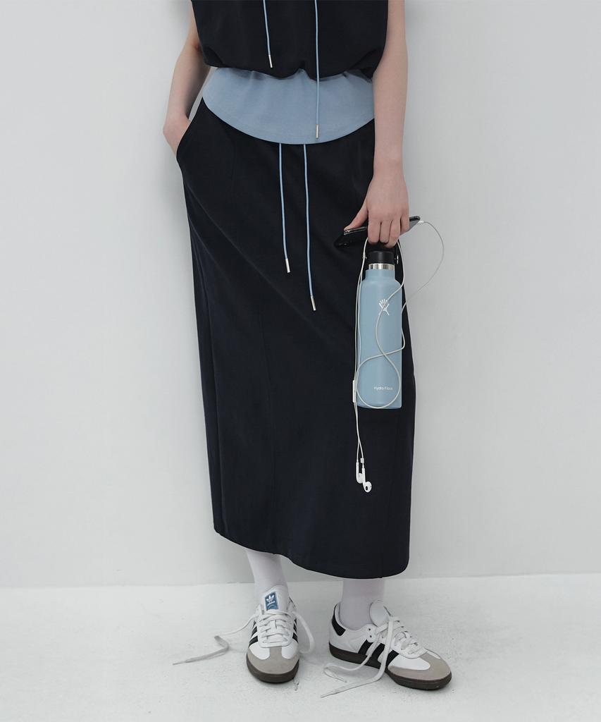 Teuwi Mentor Cutout Banding Long Skirt