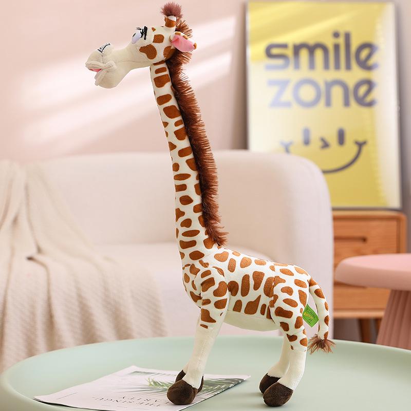 Posable Large Giraffe Plush Toy - Rideable Living Room Decoration Ornament