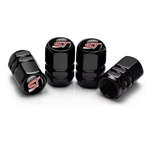 ZKBGQ1 4Pcs/set High Quality Car Valve Caps Stem Case Covers For ST Line Accessories Wheel Valve Dust Caps Tyre Rim Stem Cover For Ford