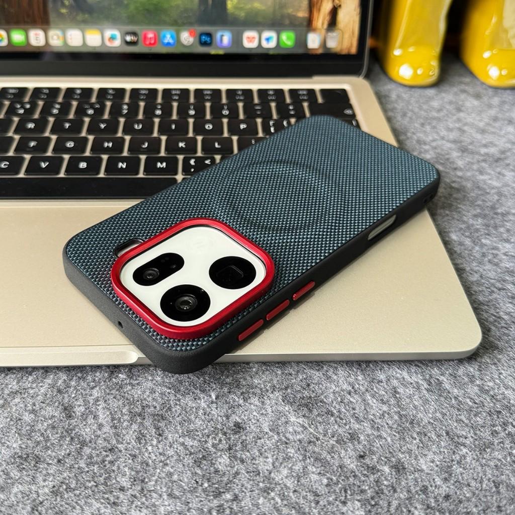 For Magsafe Magnetic Nylon Woven Phone Case For OPPO Find X9 Ultra X9s Pro X8 Ultra X8s Plus Metal Buttons Matte Leather Cover