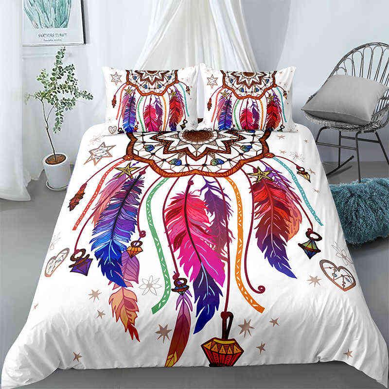 Dreamcatcher Duvet Cover Set King Size Boho Dream Catcher Bedding Set Microfiber Bohemian Style Comforter Cover For Girls Women