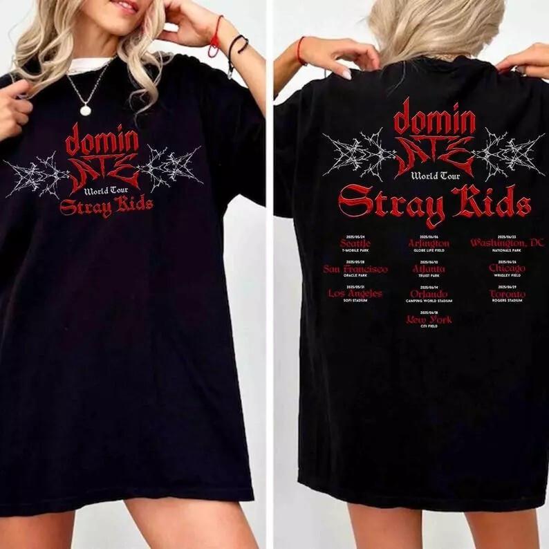 Stray Kids dominate World Tour 2025 Shirt Stray kids Shirt Stray Kids ATE Unisex T-Shirt S