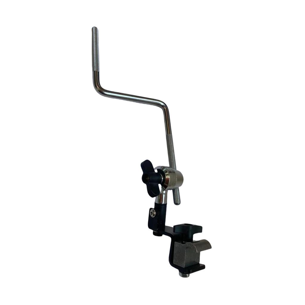 Multi-Functional Jazz Drum Rack with External Clamp for Cymbal and Cowbell Attachment.